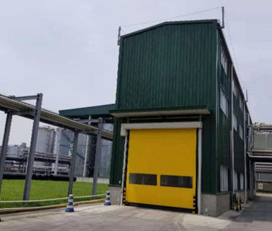 Αγορά CE Βιομηχανική γρήγορη πόρτα υψηλής αντοχής πολυεστέρα ίνες PVC Δάχος κουρτίνας 0,8 mm online manufacture