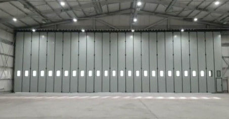 Αγορά Μεγάλο μέγεθος βιομηχανικές αναδιπλούμενες πόρτες μέθοδος αυτόματου / χειροκίνητου ανοίγματος online manufacture