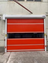 Απομονωμένο PVC υψηλής ταχύτητας Ταχύτητα κλεισίματος πόρτας 0,6-0,8m/s Υψηλότερη θερμική μόνωση PVC κόκκινο