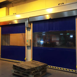 Προσαρμόσιμη Ανθεκτική PVC Γρήγορη Πόρτα Παγωτοανθεκτικά Παράθυρα Αυτόματη Επαναφορά Διαδρομής Για Απόδοση